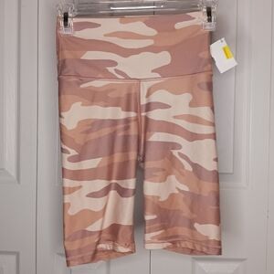 aerie Blush Pink Camo High-Rise Bike Shorts